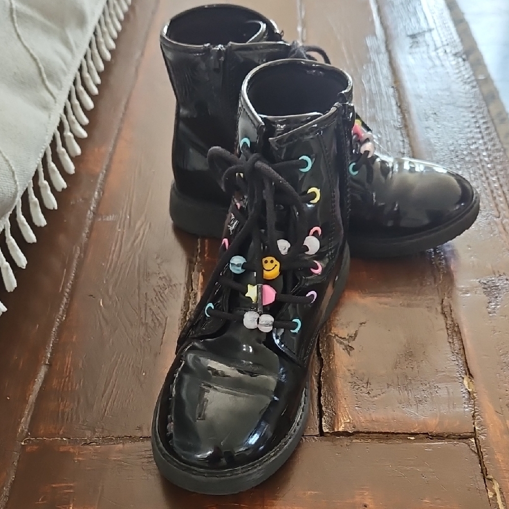 Place Black Boots with Colorful Accents